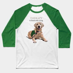 Therapy Dog Green Baseball T-Shirt